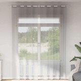 Gossi perdele voile cu oelii 2 buc gri deschis 140x300 cm