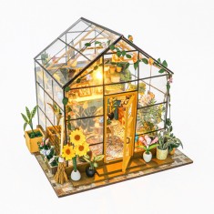 Casa in miniatura 3D, Sunshine Flower House, DIY, 20x 18 x19 cm