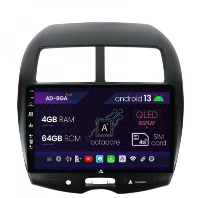 Navigatie Mitsubishi ASX Peugeot 4008 (2010-2018), Android 13, A-Octacore 4GB RAM + 64GB ROM, 10.1 Inch - AD-BGA10004+AD-BGRKIT267 foto