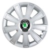 Set 4 Capace Roti, potrivite jantelor de R15, pentru Skoda, model flash cromat, Autohelix MSA