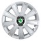 Set 4 Capace Roti, potrivite jantelor de R15, pentru Skoda, model flash cromat
