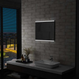 Oglinda cu LED de perete de baie, cu senzor tactil, 60 x 50 cm GartenMobel Dekor, vidaXL