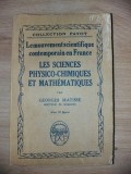 Les sciences physico-chimiques et mathematiques- Georges Matisse