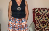 Fustă de vară, nouă, produsă &icirc;n Italia, 42, Bej