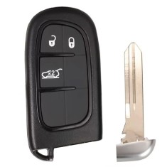 Carcasa cheie auto Techstar compatibila Jeep Cherokee, Wrangler, Dodge RAM, Durango, Chrysler &ndash; cu lama netaiata