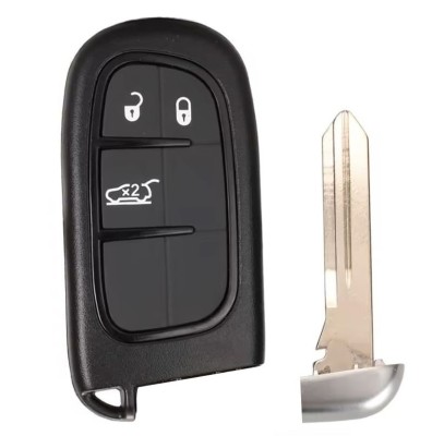 Carcasa cheie auto Techstar compatibila Jeep Cherokee, Wrangler, Dodge RAM, Durango, Chrysler &amp;ndash; cu lama netaiata foto