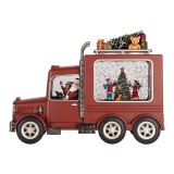Cumpara ieftin Decoratiune Craciun muzicala polirasina cu led Masinuta 28x10x21 cm