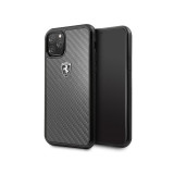 Husa Plastic Ferrari Carbon Heritage pentru Apple iPhone 11 Pro, Neagra FEHCAHCN58BK