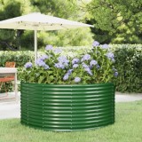 Cumpara ieftin Jardinieră de grădină, verde, 140x140x68 cm, oțel
