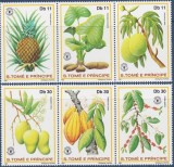 Sao Tome 1981 - Fructe, serie dantelata neuzata