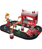 Cladire Post de Pompieri cu 2 Vehicule 52 de Piese, Ucar Toys