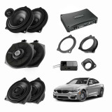 Pachet sistem audio Plug&amp;amp;Play Audison dedicat BMW K4E X4M A4E + Amplificator AP F8.9bit 1040W + Conectica dedicata