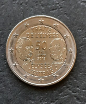 2 Euro &amp;quot;A 50-a Aniversare a Tratatului de la &amp;Eacute;lys&amp;eacute;e&amp;quot; D, RFG 2013 - B4328 foto