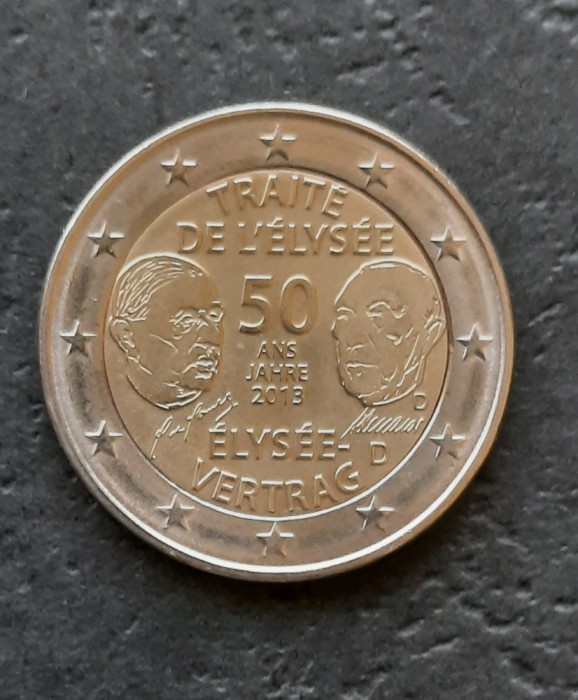 2 Euro &quot;A 50-a Aniversare a Tratatului de la &Eacute;lys&eacute;e&quot; D, RFG 2013 - B4328