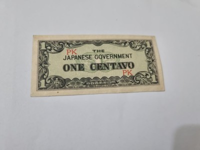 bancnota filipine 1 c 1942 ocupatia japoneza foto