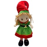 Papusa Spiridus de Plus Canta Colinde Romanesti, 40cm, Jucarie Interactiva Muzicala, Copii 0-12 Ani, Multicolor