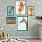 Set 5 tablouri decorative Zebra Fun