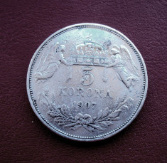 Moneda 5 korona 1907 foto