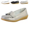 Mocasini Dama Piele Naturala TRULAND Confort Ciucuri, Talpa Cauciuc, Platforma 2cm