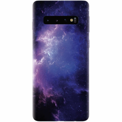 Husa silicon pentru Samsung Galaxy S10, Purple Space Nebula foto