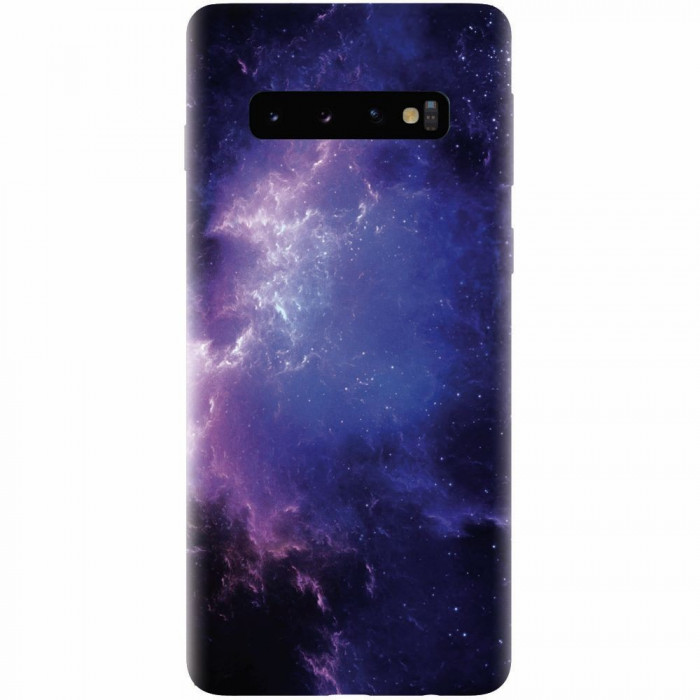 Husa silicon pentru Samsung Galaxy S10, Purple Space Nebula