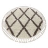 Covor Berber TROIK cerc cremă Franjuri shaggy, cerc 120 cm