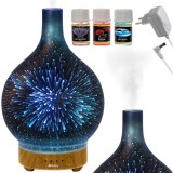 Umidificator aer cu ultrasunete, difuzor aromaterapie, lampa ambientala 7 culori, 200 ml