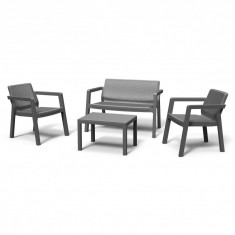 Set mobilier gradina graphite fara perne Keter Emily Patio