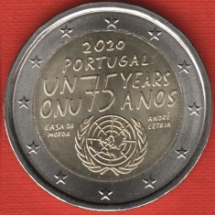 PORTUGALIA moneda 2 euro comemorativa 2020 - ONU, UNC