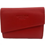 Portofel Dama Piele Naturala cu Design Ergonomic, Buzunar Buletin , La Scala Luxury, 9,5x12,5x2,5 cm, Bleumarin, Negru, Rosu