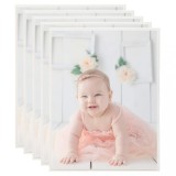 Cumpara ieftin Rame foto colaj pentru perete/masă 5 buc. argintiu 20x25 cm MDF