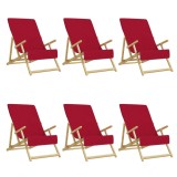 Cumpara ieftin Prosoape de plaja, 6 buc., visiniu, 60x135 cm, textil, 400 GSM