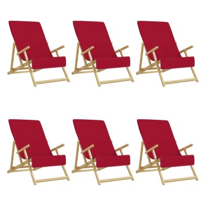 Prosoape de plaja, 6 buc., visiniu, 60x135 cm, textil, 400 GSM foto