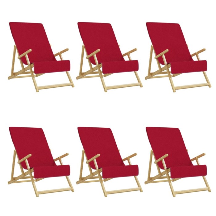 Prosoape de plaja, 6 buc., visiniu, 60x135 cm, textil, 400 GSM