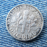 1R - 1 One Dime 1962 Statele Unite ale Americii / USA / SUA / 10 Cents argint, America de Nord