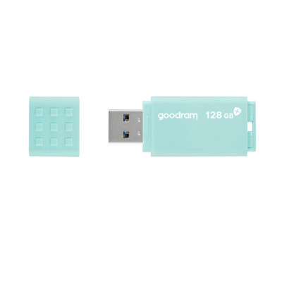 Memorie USB 3.0, 128 GB, Goodram UME3 Care, cu capac, albastra foto