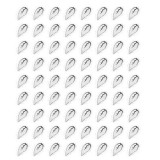 Stickere Unghii 3D Frunze Argintii INGINAILS - Decoratiuni Unghii Gel Acrilice, Nail Art