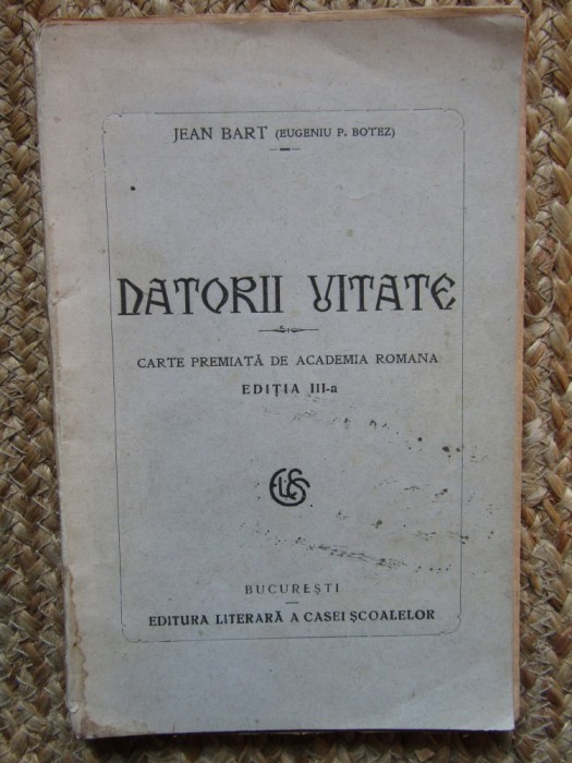Jean Bart - Datorii uitate