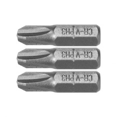 Set 3 biti 1/4 PH 1,ph2,ph3 25mm Sthor 65461