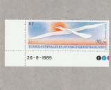 Taaf 1990 - Colonii franceze , Arta , Fauna , Pictura , pasare, dantelat , MNH ,Mi.270, Nestampilat