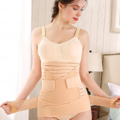 Centura postnatala corset modelator 3 piese , crem, all season foto