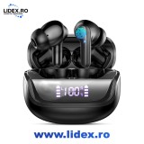 Casti Wireless Audio fara Fir Runex Urban CX30, Bluetooth 5.4, Microfoane ENC, Afisaj LED, Control Tactil, Autonomie 40h, Tip Incarcare Type-C, Carcas