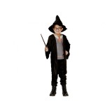 Costum carnaval vrajitor pentru baieti, negru, 9-10 ani (130/140 cm)