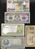Set 5 bancnote de prin lume adunate (cele din imagini) #381, Asia