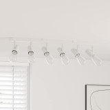 vidaXL Spotlight de tavan 6 moduri reglabile alb E27