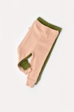 Cumpara ieftin Set 2 pantaloni bebe unisex din bumbac organic si modal - Verde/Blush, BabyCosy (Marime: 9-12 luni)