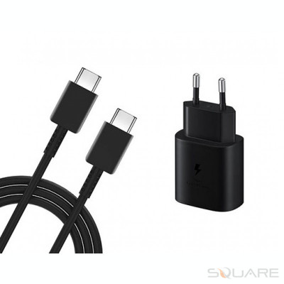 Incarcatoare Samsung Charger USB-C + Cable Type-C, EP-TA800, Black OEM LXT foto
