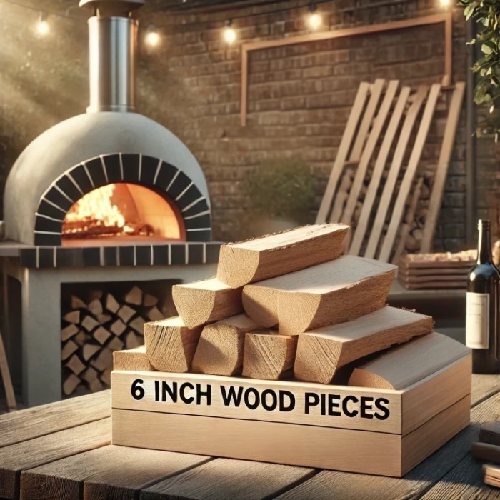 Lemn Premium din Stejar Uscat , 6 Inch (15 cm), 6 kg, Ideal pentru Gratare, si Cuptoare de Pizza (Ooni, Solo, Bertello)