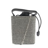 Geanta plic eleganta cu pietre si maner rigid