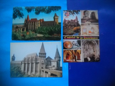 HOPCT LOT 2457 CASTELUL HUNEDOARA -JUD HUNEDOARA-3 CARTI POSTALE-NECIRCULATE foto